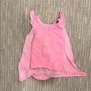 Miki Miette Pink Sleeveless Top with Ruffle Detail 18 months